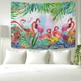 thumbnail image 3 of Coolnut Tapestry Wall Hanging Tropical Watercolor Floral Flamingo Tapestry Tapestry Bright Wall Art Wall Blanket Wall Decor for Bedroom Living Room Dorm Decor（60 x 51 inch） Home Decor Gifts, 3 of 7