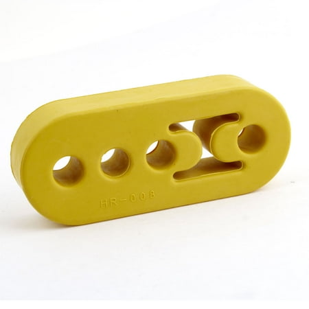 Yellow Rubber 4 Holes Race Muffler Exhaust Hanger Bushing Accossory for Car Unique Bargain