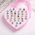 thumbnail image 4 of 100 Pieces Rings for Kids, Girls Rings, Little Girls Ring Set with Pink Box, Girl Ring Kids Girl Rings, Kids Girl Rings Adjustable Ring, Random Style, 4 of 5