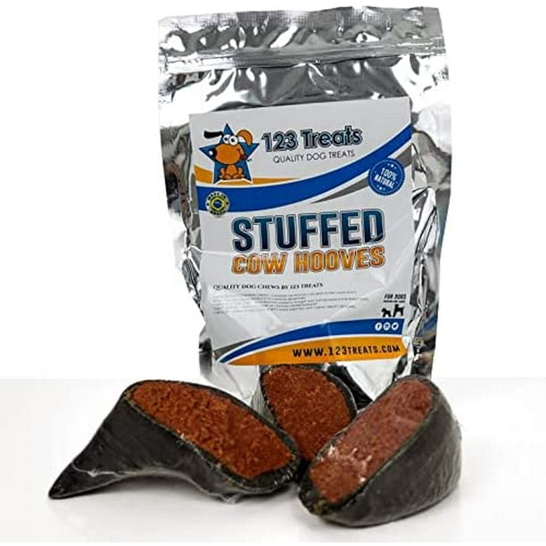 Delicious Beef Filled Cow Hooves 3 Count 100 Natural Dog Dental