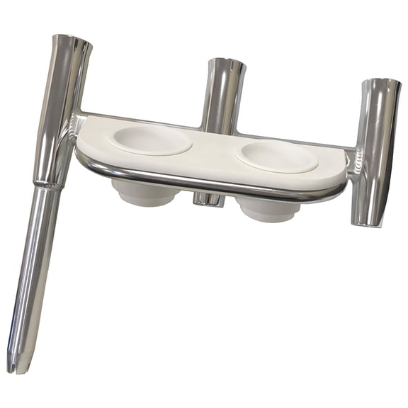 Tigress Offset Triple Rod Holder w/Cup Holders - Starboard Side - P... [88148-1]