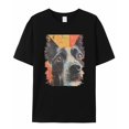 thumbnail image 5 of T Shirts for Women Short Sleeve Cotton Crewneck T-Shirt, Abstract Art Vintage Farm Dog Tee Tops Casual Basic T-Shirts, XS-5XL Black 3XL, 5 of 7