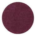 thumbnail image 3 of Unique Loom Solid Shag Collection Area Rug (6' 1" Round Eggplant Purple), 3 of 7
