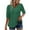 Green, variant on Staron Women's Casual Loose V-Neck Blouse Short Sleeve Sequins Party Vacation Fashion Top Shirt, Red XXL