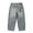 Blue, variant on Boys Cargo Jeans Size 10 Elastic Waist Pull on Wide Leg Jeans Fashion Plain Jogger Streetwear Pants Back To School