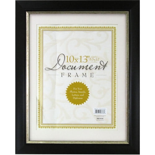 10x13 Document Frame, Black/Gold
