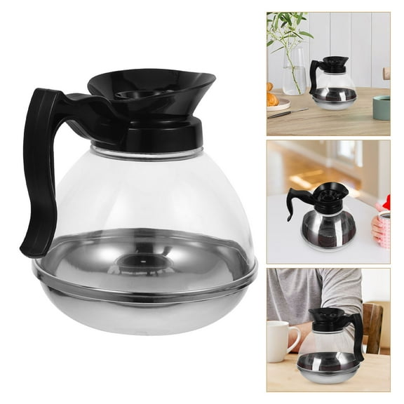 WHAMVOX Stovetop Coffee Pot with Stainless Steel Bottom Compatible for Induction Cooktops and HighTemperature Resistant 1.5L