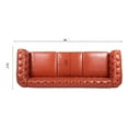 thumbnail image 6 of 84 Inch 3-Seater Sofa, PU Upholstered Living Room Sofa with Button Tufted Backrest and Nailhead Trim Armrest, Modern Long Sofa Couch with Inclined Legs and 660 lbs Weight Capacity, Orange, 6 of 7