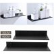 thumbnail image 2 of Bathroom Floating Wall Shelf Matte Aluminum Rectangular Shelf Ultra-Thin Heavy-Duty Wall Shelf Stylish Wall Mounted Storage Rack for Cosmetics Black (, 2 of 4