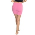 thumbnail image 3 of Stretch Is Comfort Women's Cotton Biker Shorts Light Pink 4X, 3 of 6