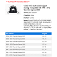 thumbnail image 2 of Center Drive Shaft Center Support Bearing - Compatible with 1996 - 2012 Chevy Express 3500 1997 1998 1999 2000 2001 2002 2003 2004 2005 2006 2007 2008 2009 2010 2011, 2 of 2