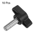 thumbnail image 3 of Uxcell 10 Packs M6 x 16mm Male Thread T/Z Wing Knobs Thumb Screw Clamping Knobs Grip Black, 3 of 5
