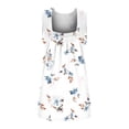 thumbnail image 4 of ICHUANYI Clearance Women's Fashion Prinded Square Neck Comfortable Loose T-shirt Sleeveless Blouse Casual Tops(White, L) ICHUANYI WER2023081504693, 4 of 5