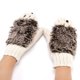 thumbnail image 5 of Guantes de punto para mujer, guantes de lana cálidos para otoño e invierno, guantes para dedos de erizo, guantes para dedos de dibujos animados, 5 of 6