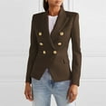 thumbnail image 4 of iHPH7 Double Breasted Blazer Women Womens Blazers Dressy Casual Fitted Blazers for Women Blazers for Work Casual Fall Jackets for Women Office Wear Office Jackets for Women Coffee L, 4 of 8