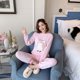 thumbnail image 1 of Pijama de franela de invierno, jersey de polar coral, pijama de mujer con dibujos animados gruesos, traje de casa para mujer, además de polar de invierno, 1 of 6