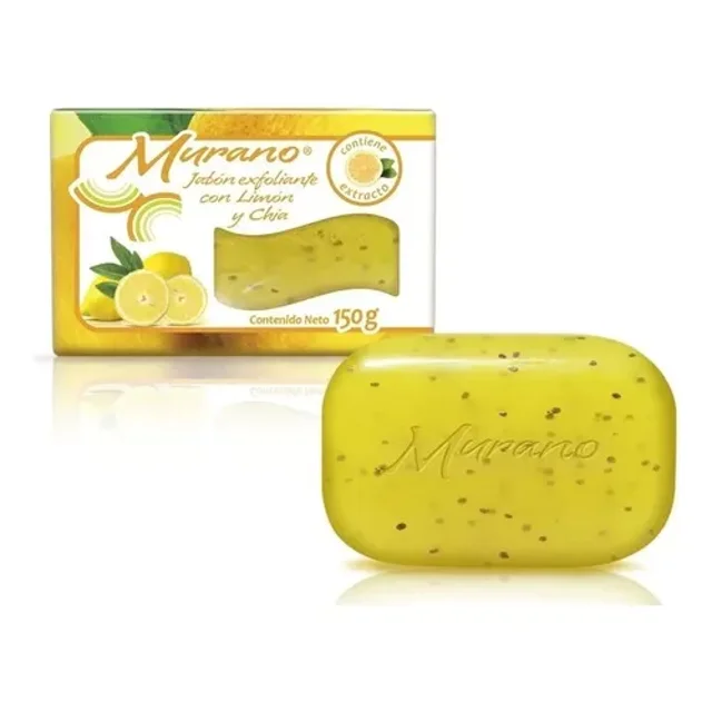 Jabón Barra Murano Natural Limon Y Chía Caja 40 Pz 150g