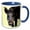 Blue/White, variant on 3drose, Boar Making Eye Contact Vector Art, 11oz Two-tone Yellow Mug