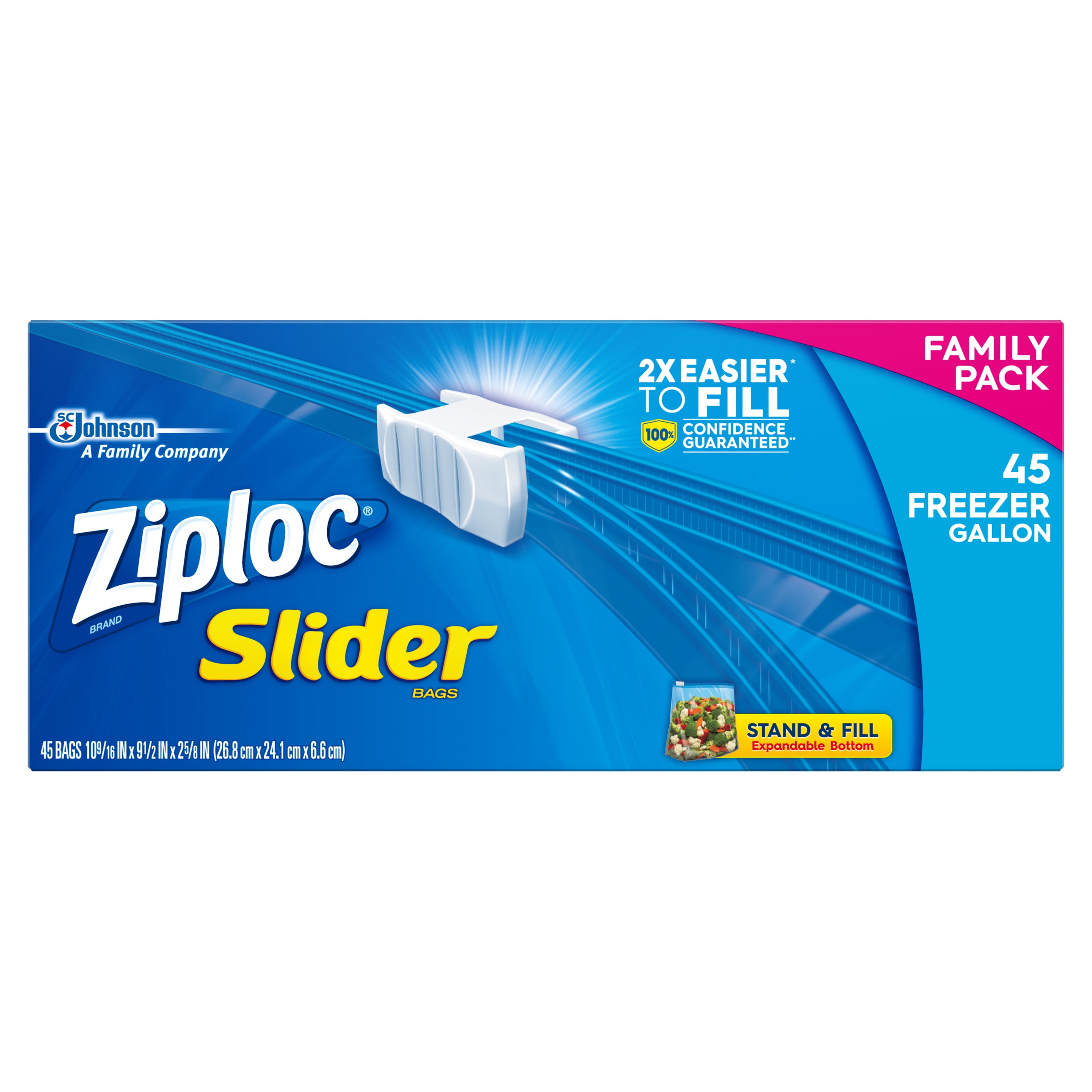 Ziploc Slider Freezer Bags, Gallon, 45 ct – BrickSeek