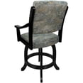 thumbnail image 2 of Counter Solid Wood Bar Stool Casa Melina 26" Seat - Poet Sky Blue Fabric - Black, 2 of 4