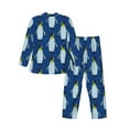 thumbnail image 2 of Bingfone Men'S Pajama Set 2 Piece Loungewear Pjs, Long Sleeve With Pajama Pants-Beautiful King Penguin Pattern, 2 of 9