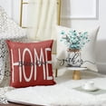 thumbnail image 4 of Throw Pillow Covers 20x20 Set of 4 Farmhouse Pillow Covers Cushion Cases Decorative Pillowcases for Sofa Couch Living Room Outdoor Home Decor (Burgundy, 20" x 20"), 4 of 5