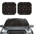 thumbnail image 2 of Balery 2 Piece Heart and Stars Car Windshield Sun Shade|Foldable Front Windshield Shade for Car Front Window for Most Sedans SUV Truck-Small, 2 of 7