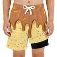 thumbnail image 4 of Kcolen Boys Swim Trunks with Compression Liner Funny Ice Cream Swim Shorts Quick Dry 2 in 1 Beach Board Shorts with Pockets, 4 of 5