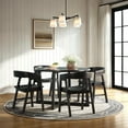 thumbnail image 3 of Walker Edison Modern Solid Wood Rounded Back Dining Chair, Set of 2, Black, 3 of 12