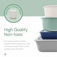 thumbnail image 4 of Just Cook Ceramic Glass Small Square Food Storage Container 20.6 Oz or 2.5Cups, Best Used for Leftover Storage and Reheating, 4 of 10