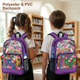 thumbnail image 4 of Whosucclay Corgi P Bookbag Side Pockets Large Capacity Clear Backpack with Adjustable Straps PVC & Polyester, Elementary Kindergarten School Bag for Boys Girls, 4 of 10
