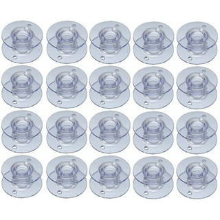 50 Pack Clear Plastic Sewing Machine Bobbins Class 15, Sewing Bobbins  Compatible For Brother Singer Janome Kenmore Machines Style SA156  Transparent Bo