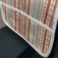 thumbnail image 3 of Tribal Microwave Oven Cover, Striped Vintage Pattern with Geometric Floral Shapes Print, Water Resistant Organizer with Pockets for Kitchen, 36" x 12", Marigold Red and Tan, by Ambesonne, 3 of 4