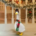 thumbnail image 6 of Christmas Goose Outfit Lawn Porch Goose Clothes With Hat, Porch Goose Outfits Yard Goose Outfits for 23" Cement Goose Party Outdoor Patio Yard Lawn Art Decoration, Green, 6 of 6