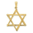 thumbnail image 3 of 14K Yellow Gold Charm Pendant Themed 46 mm 30 Star Of David, 3 of 4