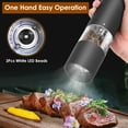 thumbnail image 4 of Moclever 2Pcs Electric Salt and Pepper Grinder, Battery Powered Automatic Pepper Grinder with Adjustable Coarseness Visible Refilling Bottle, Black, 4 of 12