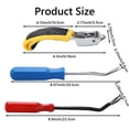thumbnail image 3 of 3Pcs Heavy Duty Upholstery and Construction Staple Remover with Tack Puller Tool, Nail Puller, Carpet Remover, for Removing All Kinds of Staples, 3 of 8