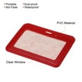 thumbnail image 4 of Uxcell 4"x3" Horizontal Badge Holders Clear ID Window with 1 Card Slot, Red 2Pack, 4 of 5