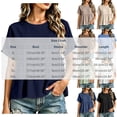thumbnail image 3 of Dxzfnsa Short Sleeve Shirts for Women Casual Spring Summer Tops Ribbed Knit Striped Womens Tops Crewneck Loose Fit T Shirts S-2XL, 3 of 6