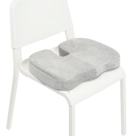 Aurora Gray Memory Foam With Cooling Gel Coccyx Seat Cushion