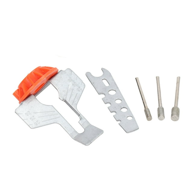 Chainsaw Sharpening Attachment, High Speed Steel Clear Marks Chain Saw Sharpener Accessory Perfect Match Durable For Polishing Red,Blue,Black