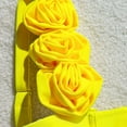 thumbnail image 6 of Linfrsh Bikini Set for Women Two Piece Swimsuits V Neck High Waist Crisscross Back Straps Womens Swimwear Yellow,M, 6 of 7