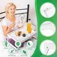 thumbnail image 4 of Bed Tray Table with Folding Legs, Bamboo Breakfast Food Tray with Media Slot, Use As Platter, Laptop Desk, Snack, TV Tray Kitchen Serving Tray, Breakfast Trays, Bed Trays, 4 of 7