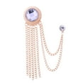 thumbnail image 2 of Xinyolin Badge Pin Sparkling Chain Electroplating Ornamental Vintage Dress Up Colorfast Men Suit Tassel Lapel Pin Jewelry Accessory, 2 of 8