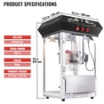 thumbnail image 2 of VEVOR Popcorn Maker, 850W Popcorn Popper Machine, 8 Oz Kettle Makes 48 Cups per Batch, Countertop Popcorn Maker with Tempered Glass, Includes 4 Scoops, Movie Theater Style, Black, 2 of 9