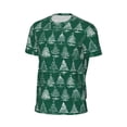thumbnail image 6 of Wukai Christmas Trees Print Men's Short-Sleeved Mesh T-Shirt,Quick-Dry Short Sleeve Workout T-Shirt-6X-Large, 6 of 8