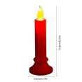 thumbnail image 3 of Flameless Led Candle with Flickering Flame, Red Plastic Tabletop Decoration for Halloween, Thanksgiving, or Christmas Centerpiece, Lazyguy, 3 of 3