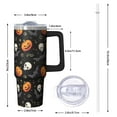 thumbnail image 2 of 30 Oz Halloween Tumbler with Handle and Straw, Pumpkin Bat Cat Insulated Stainless Steel Tumbler, Halloween Party Gifts for Women Adults Teenagers, 2 of 5