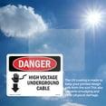 thumbnail image 6 of High Voltage Underground Cable OSHA Danger Rigid Plastic Sign 24 Inch x 18 Inch - 10 Pack, 6 of 8