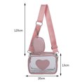 thumbnail image 4 of Bolsa bandolera de PVC transparente Love Fashion Shoulder Bag con Bolsa pequeño (rosa) Tmvgtek Para Estrenar, 4 of 9